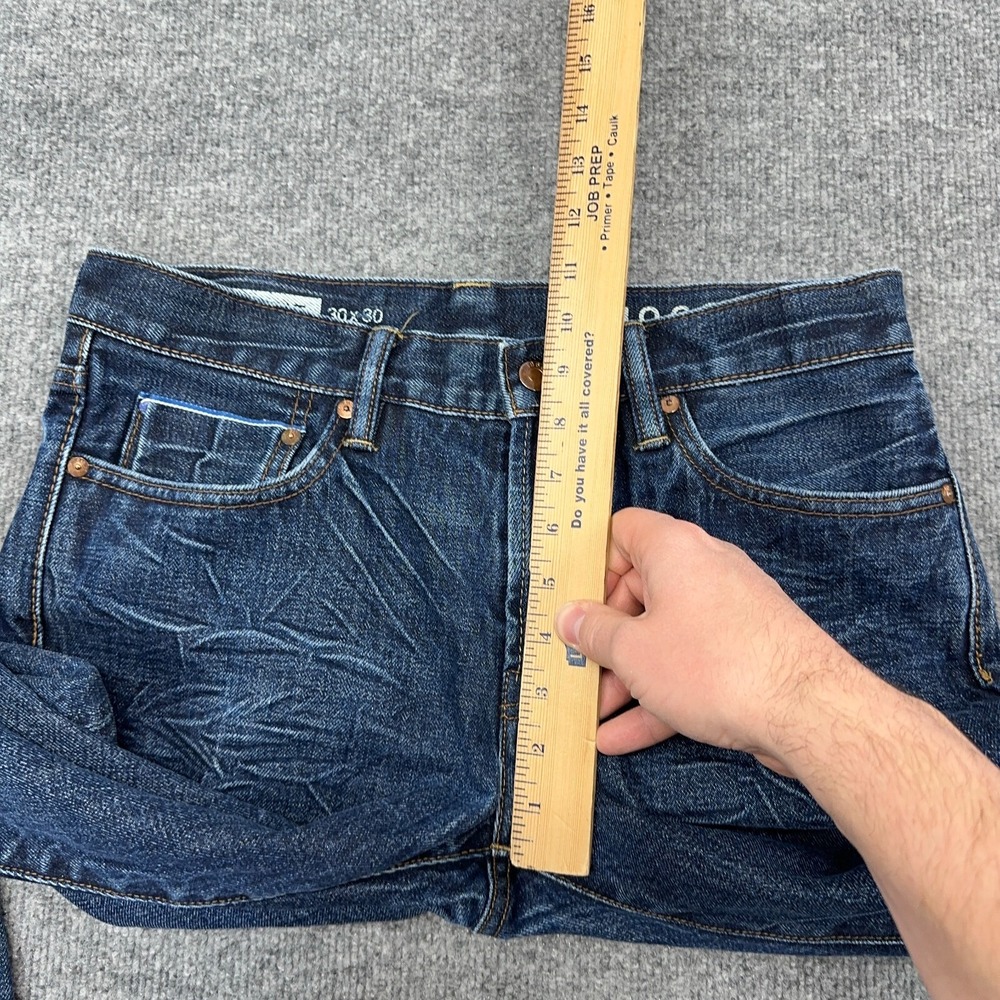 Gap 1969 Jeans Mens 30x30 (Fits 32x30) Selvedge Denim Straight Dark Honeycomb - Picture 6 of 14